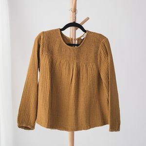 Madewell Smocked Swing Top size medium